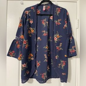 Blue Floral Cardigan